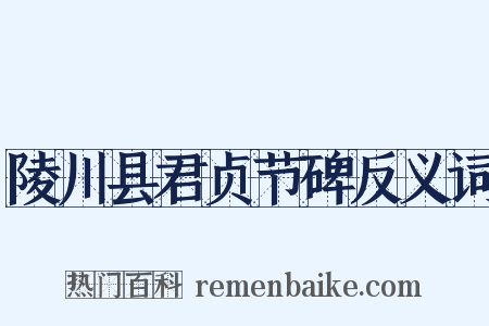 陵川县君贞节碑反义词是什么意思的图片